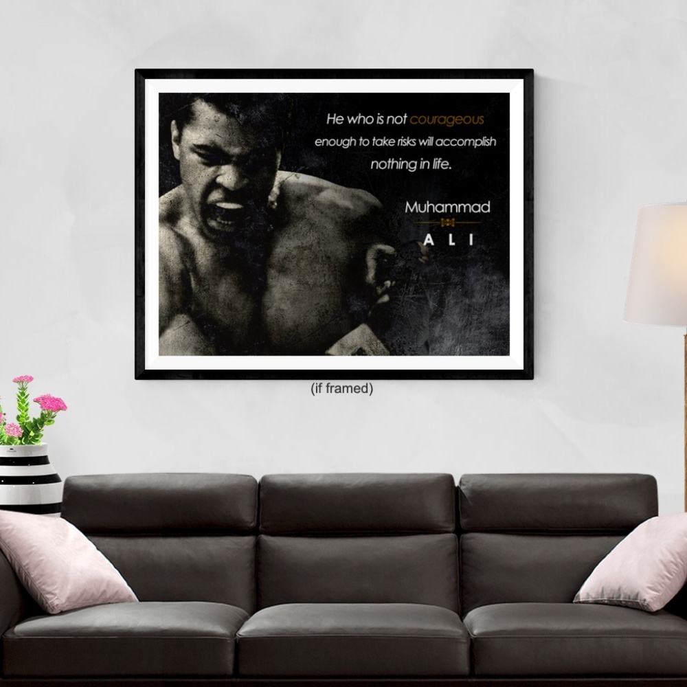 Muhammad Ali Poster Be Courageous Quote (24x18)